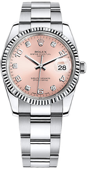 Rolex Oyster Perpetual Self winding Automatic Pink Ladies Watch 115234-0009 