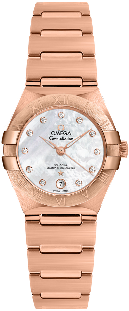 Omega Constellation Self winding Automatic Chronometer Pearl White Ladies Watch 13150292055001 