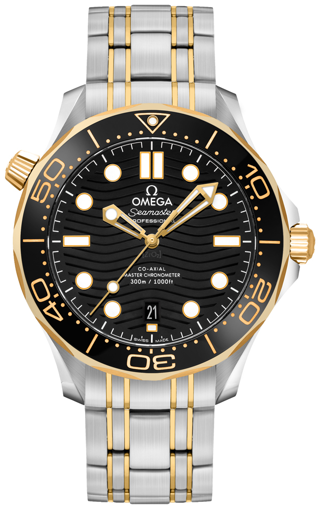 Omega Seamaster Self winding Automatic Chronometer Black Mens Watch 21020422001002 