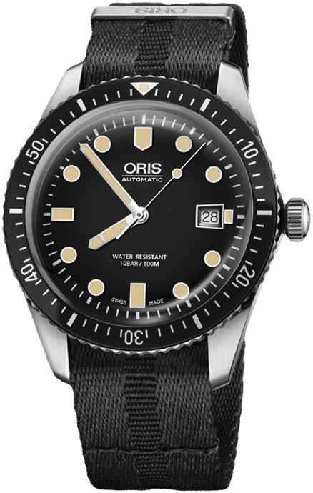 Oris Diving Self winding Automatic Black Mens Watch 73377204054FS 