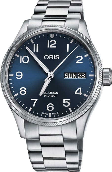 Oris Aviation Self winding Automatic Blue Mens Watch 75276984065MB 