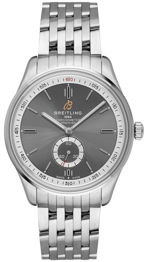 Breitling Premier Self winding Automatic Grey Mens Watch A37340351B1A1 