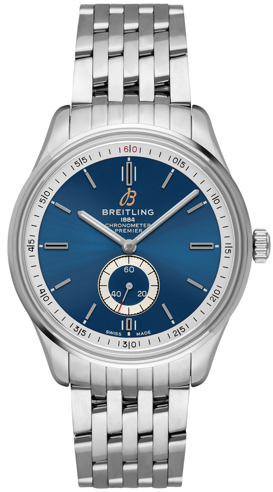 Breitling Premier Self winding Automatic Blue Mens Watch A37340351C1A1 