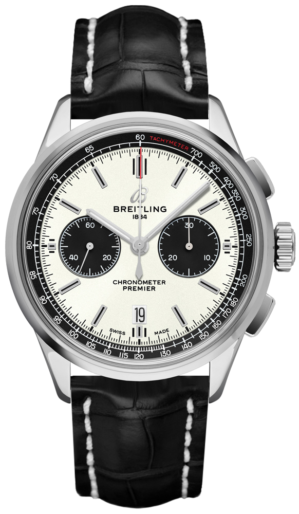 Breitling Premier Self winding Automatic Chronometer Silver Mens Watch AB011822-G843-744P 