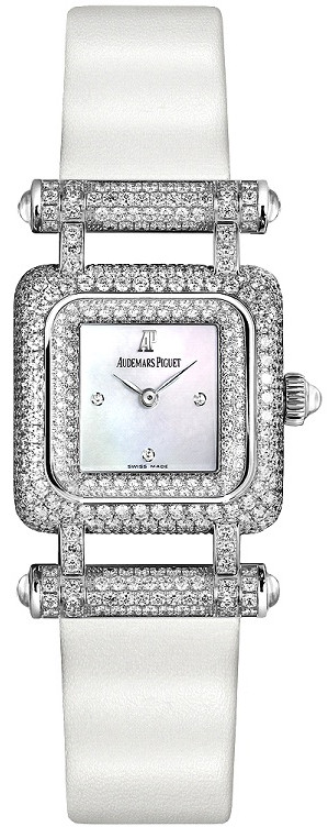 Audemars Piguet Deva Battery Operated Quartz Pearl White Ladies Watch 67421BC-ZZ-A011LZ-01 