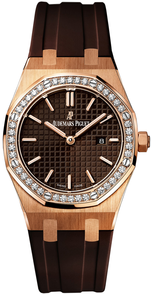 Audemars Piguet Royal Oak Battery Operated Quartz Brown Ladies Watch 67651OR-ZZ-D080CA-01 