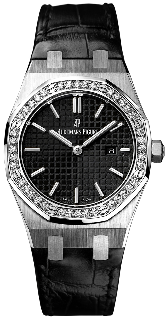 Audemars Piguet Royal Oak Battery Operated Quartz Black Ladies Watch 67651ST-ZZ-D002CR-01 