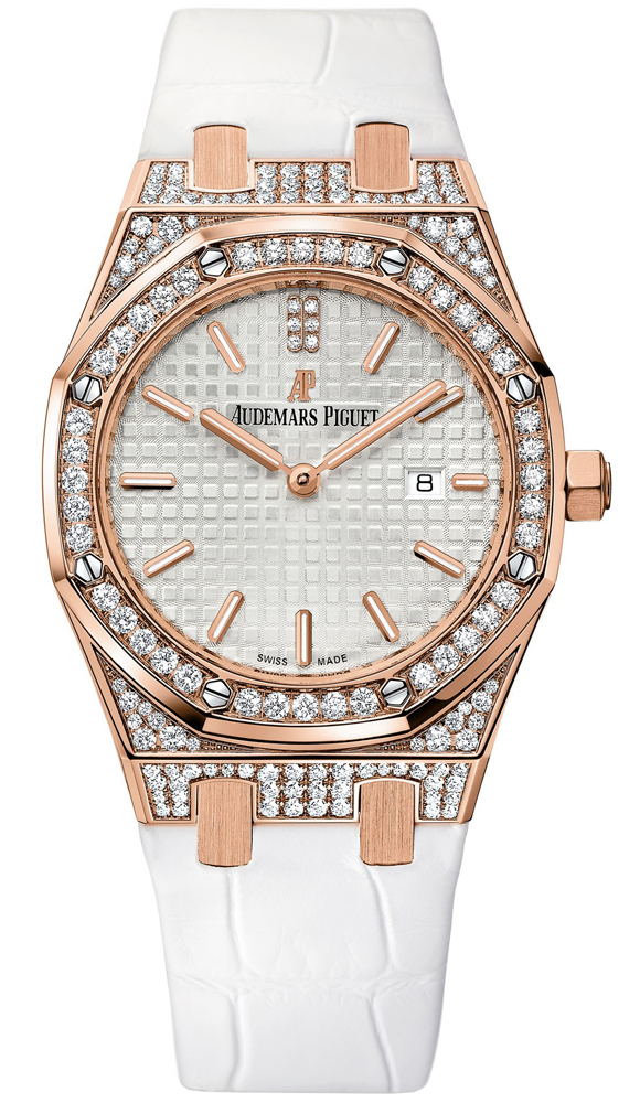 Audemars Piguet Royal Oak Battery Operated Quartz Silver Ladies Watch 67652OR-ZZ-D011CR-01 