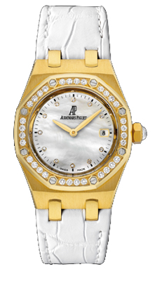 Audemars Piguet Royal Oak Battery Operated Quartz Pearl White Ladies Watch 67601BA-ZZ-D012CR-03 