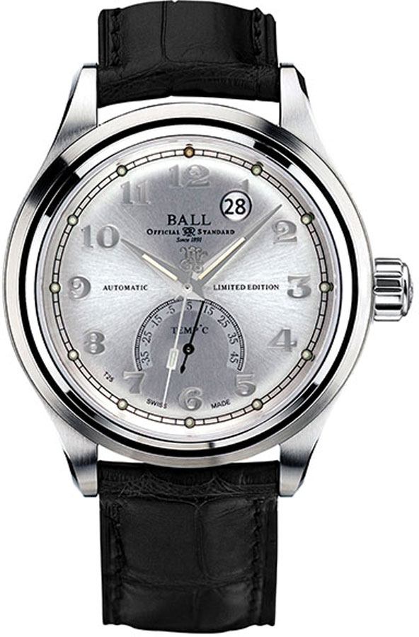 Ball Trainmaster Celsius NT1050D-LJ-SLC Self winding Automatic Silver Mens Watch NT1050D-LJ-SLC 
