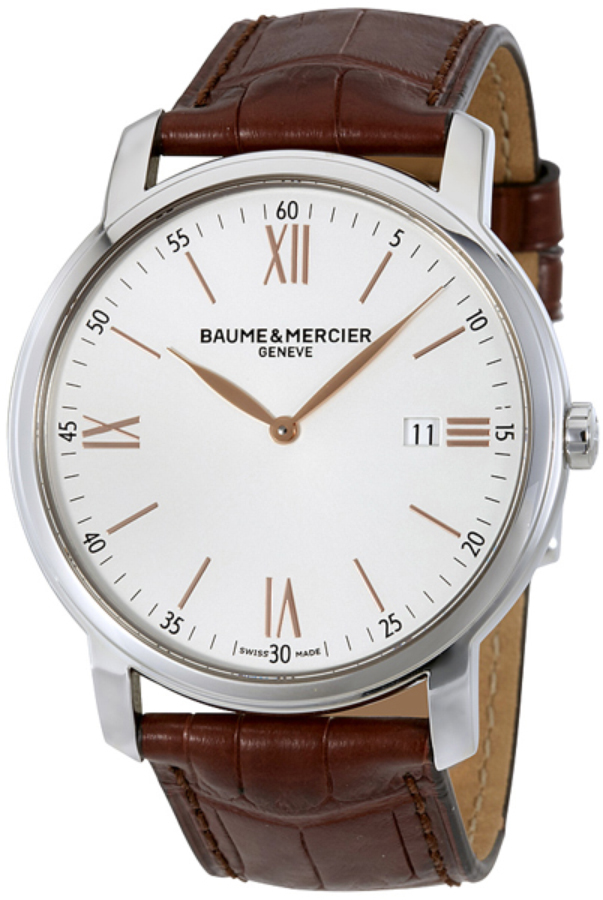 Baume & Mercier Classima Executives Battery Operated Quartz Silver Mens Watch MOA10144 