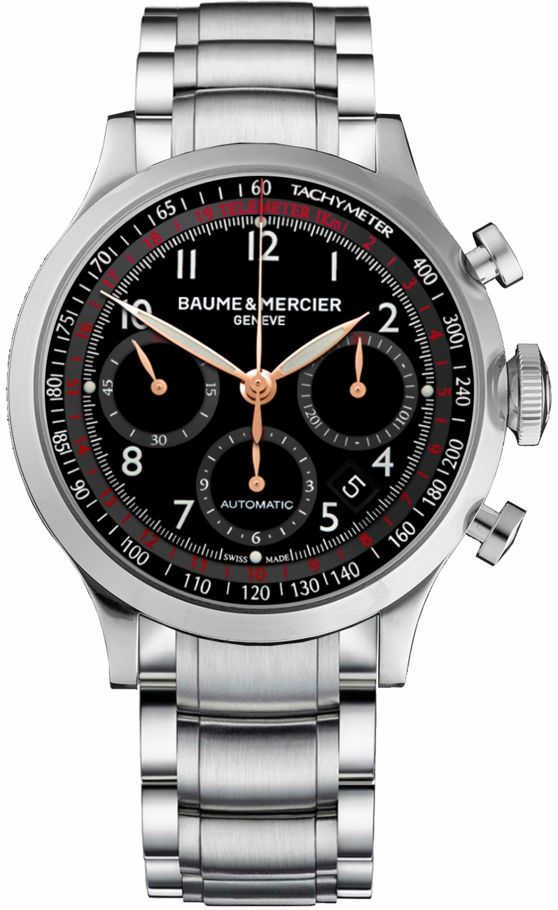 Baume & Mercier Capeland Self-winding Automatic Black Mens Watch MOA10067-SS 