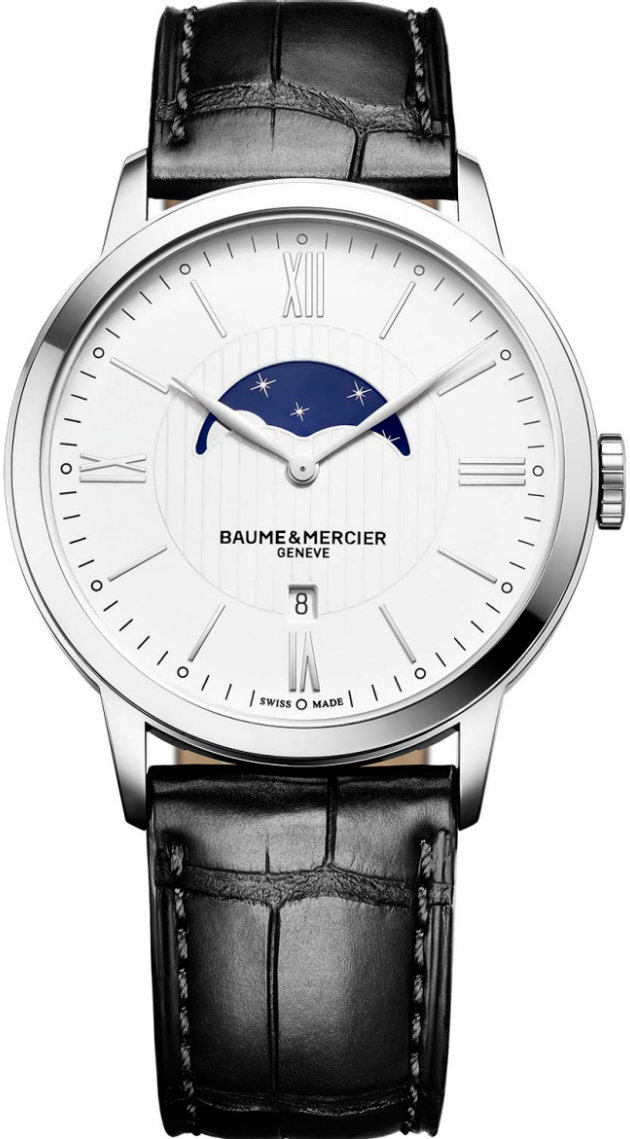 Baume & Mercier Classima Executives Battery Operated Quartz White Mens Watch MOA10219 