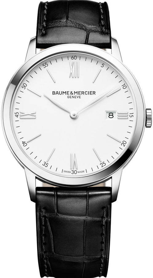 Baume & Mercier Classima Executives Battery Operated Quartz White Mens Watch MOA10323 