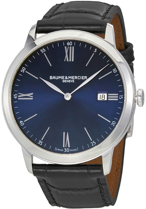 Baume & Mercier Classima Executives Battery Operated Quartz Blue Mens Watch MOA10324 