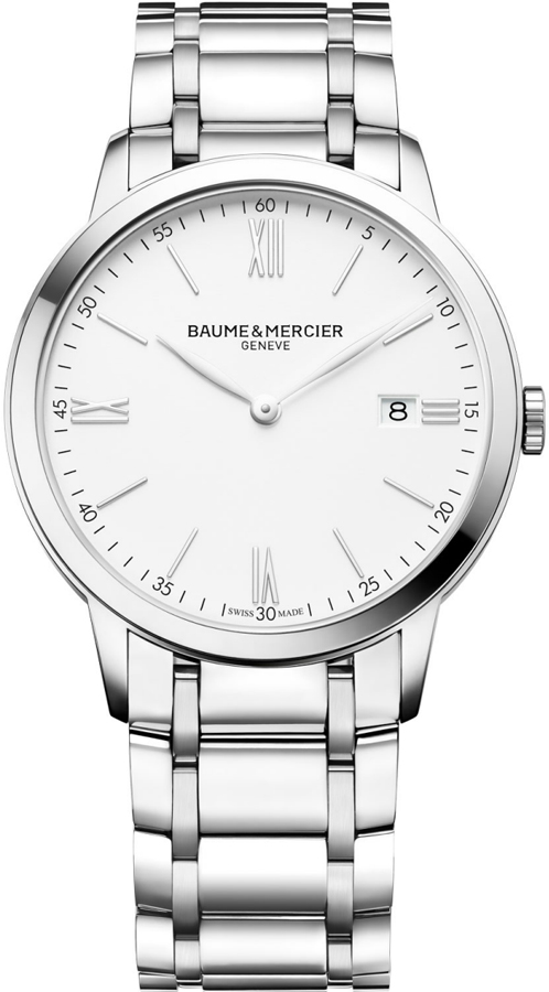 Baume & Mercier Classima Executives Battery Operated Quartz White Mens Watch MOA10354 