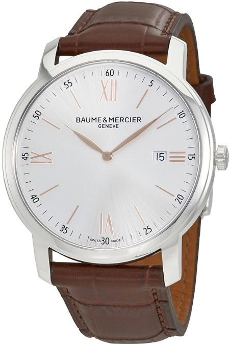 Baume & Mercier Classima Executives Battery Operated Quartz Silver Mens Watch MOA10380 