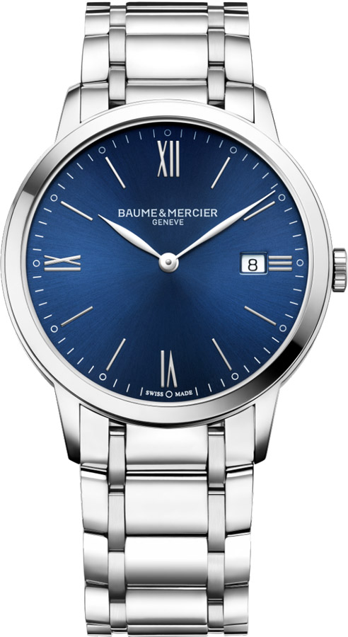 Baume & Mercier Classima Executives Battery Operated Quartz Blue Mens Watch MOA10382 