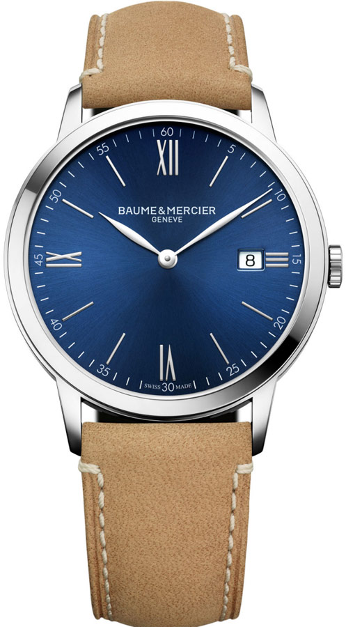 Baume & Mercier Classima Executives Battery Operated Quartz Blue Mens Watch MOA10385 
