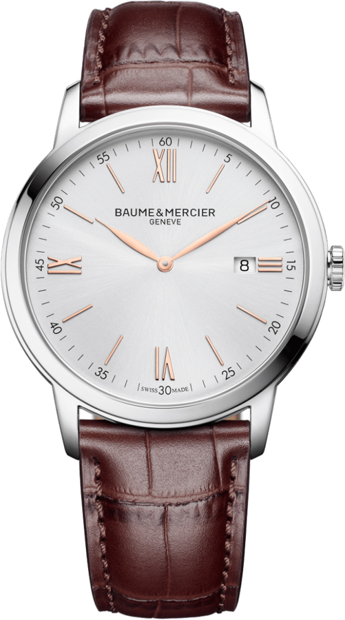 Baume & Mercier Classima Executives Battery Operated Quartz Silver Mens Watch MOA10415 