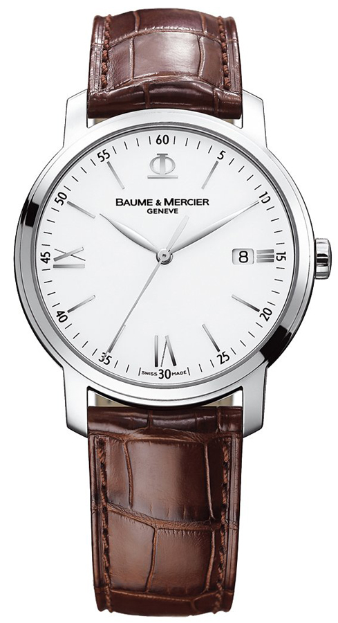 Baume & Mercier Classima Executives Battery Operated Quartz White Mens Watch MOA8687 