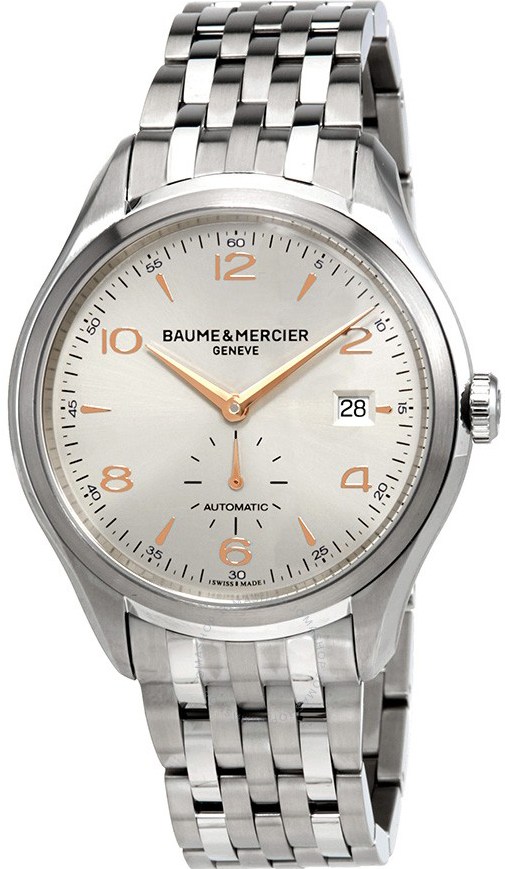 Baume & Mercier Clifton Self-winding Automatic Silver Mens Watch MOA10141 