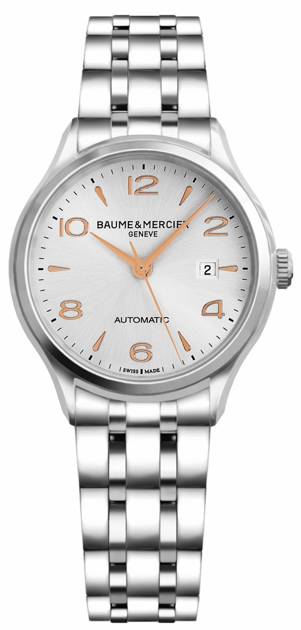 Baume & Mercier Clifton Self-winding Automatic Silver Ladies Watch MOA10150 