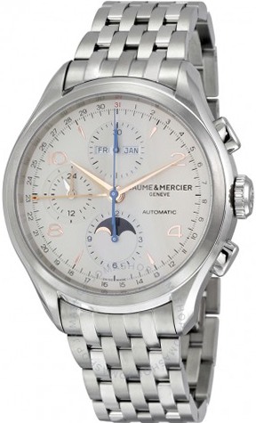 Baume & Mercier Clifton Self-winding Automatic Silver Mens Watch MOA10279 