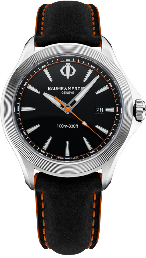 Baume & Mercier Clifton Battery Operated Quartz Black Mens Watch MOA10411 