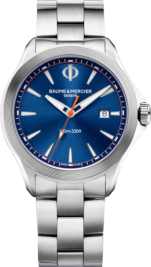Baume & Mercier Clifton Battery Operated Quartz Blue Mens Watch MOA10413 