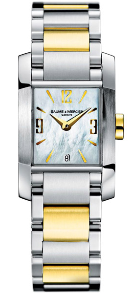 Baume & Mercier Diamant Battery Operated Quartz Pearl White Ladies Watch MOA8600 