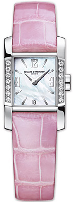 Baume & Mercier Diamant Battery Operated Quartz Pearl White Ladies Watch MOA8667 