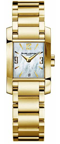 Baume & Mercier Diamant Battery Operated Quartz Pearl White Ladies Watch MOA8696 