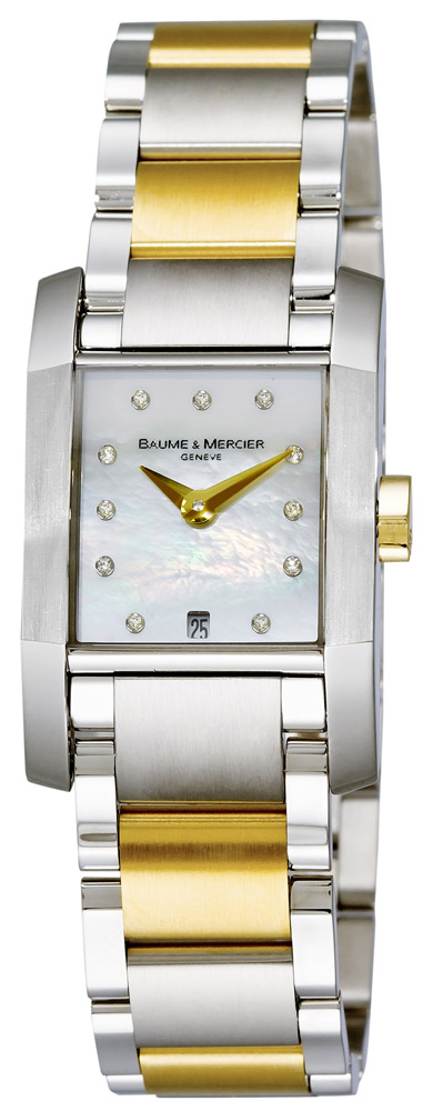 Baume & Mercier Diamant Battery Operated Quartz Pearl White Ladies Watch MOA8738 
