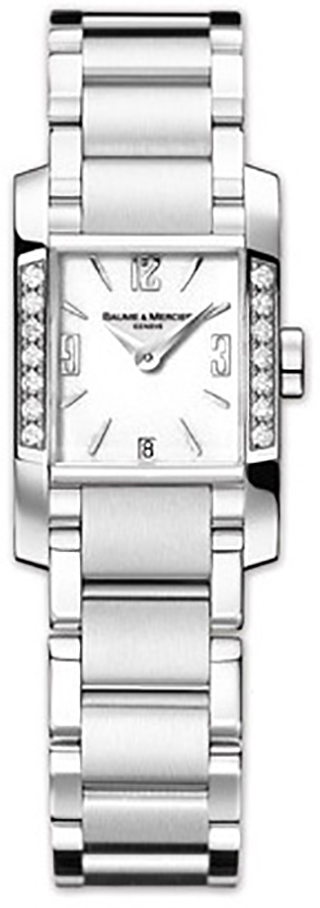 Baume & Mercier Diamant Battery Operated Quartz White Ladies Watch MOA8739 