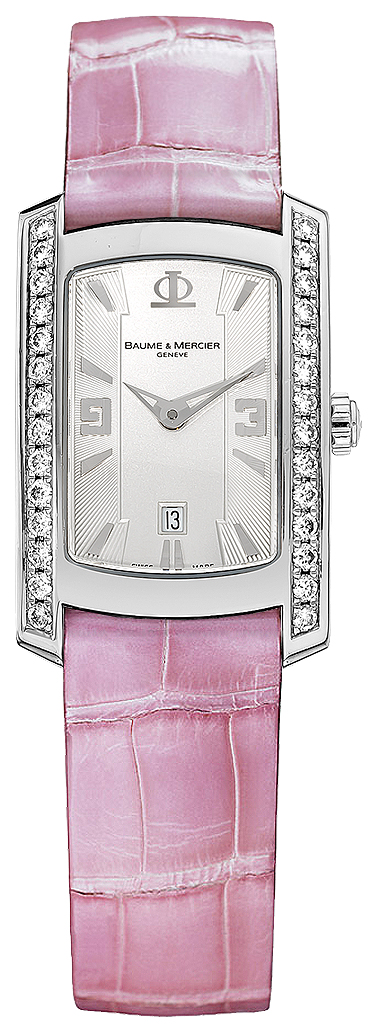 Baume & Mercier Hampton Milleis Battery Operated Quartz Silver Ladies Watch MOA8513-PNKCD 