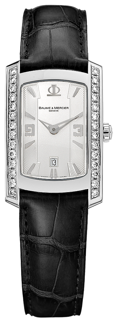 Baume & Mercier Hampton Milleis Battery Operated Quartz Silver Ladies Watch MOA8513-BLKCD 