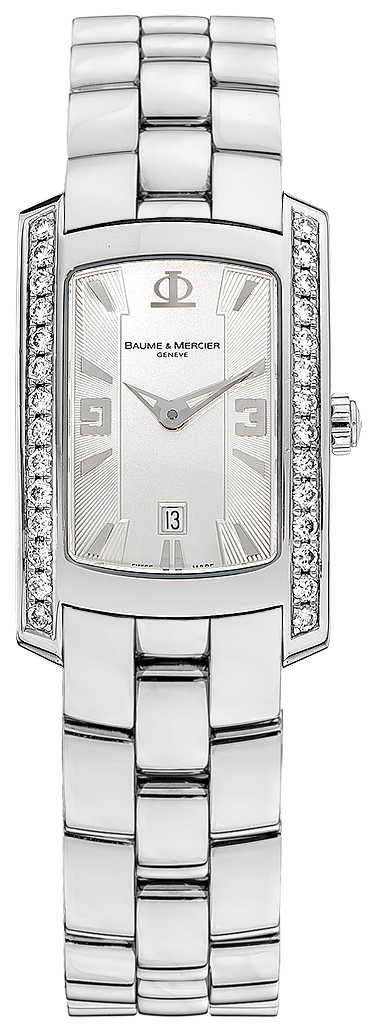 Baume & Mercier Hampton Milleis Battery Operated Quartz Silver Ladies Watch MOA8513 