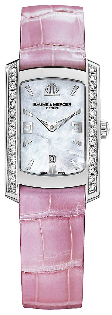 Baume & Mercier Hampton Milleis Battery Operated Quartz Pearl White Ladies Watch MOA8683-PNKCD 