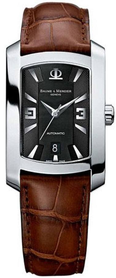 Baume & Mercier Hampton Rectangular Self-winding Automatic Black Mens Watch MOA8483 