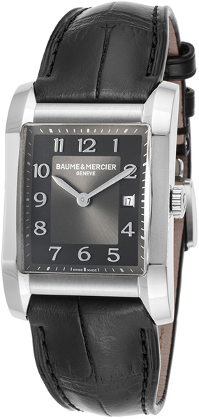 Baume & Mercier Hampton Rectangular Battery Operated Quartz Black Ladies Watch MOA10019 