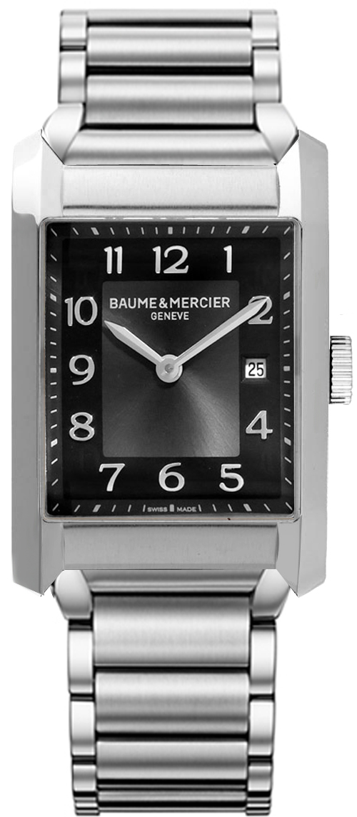 Baume & Mercier Hampton Rectangular Battery Operated Quartz Black Ladies Watch MOA10021 