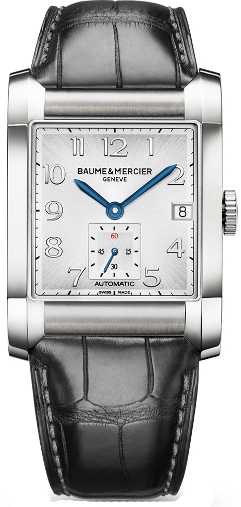 Baume & Mercier Hampton Rectangular Self-winding Automatic Silver Mens Watch MOA10026 