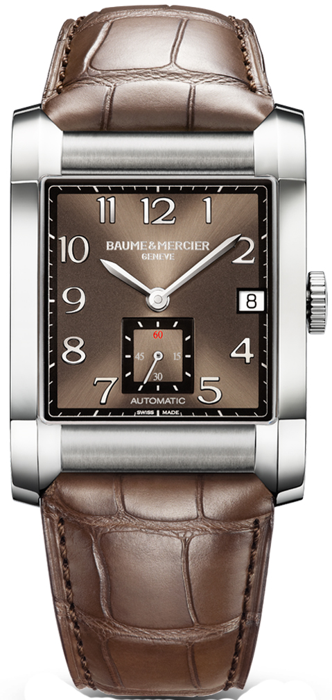 Baume & Mercier Hampton Rectangular Self-winding Automatic Brown Mens Watch MOA10028 