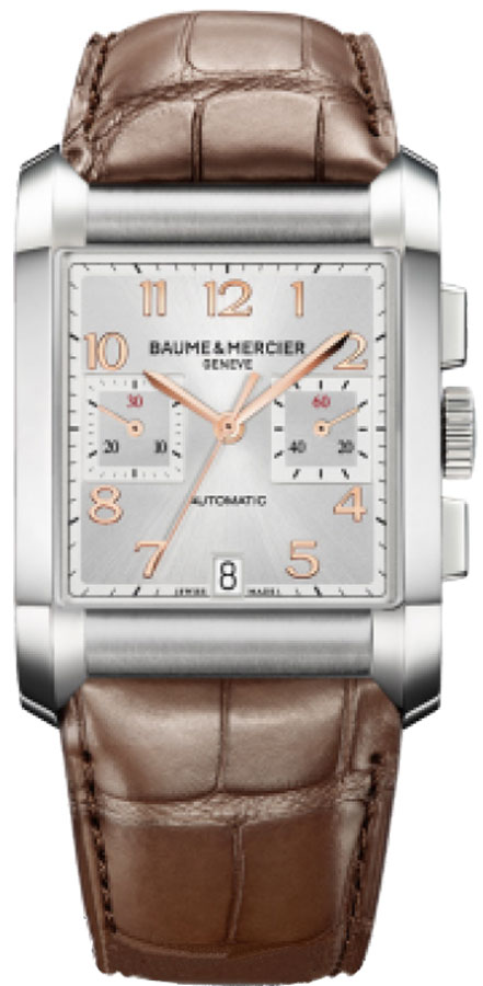 Baume & Mercier Hampton Rectangular Self-winding Automatic Silver Mens Watch MOA10029 