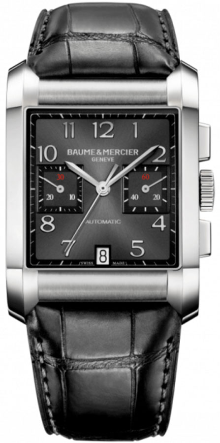 Baume & Mercier Hampton Rectangular Self-winding Automatic Black Mens Watch MOA10030 
