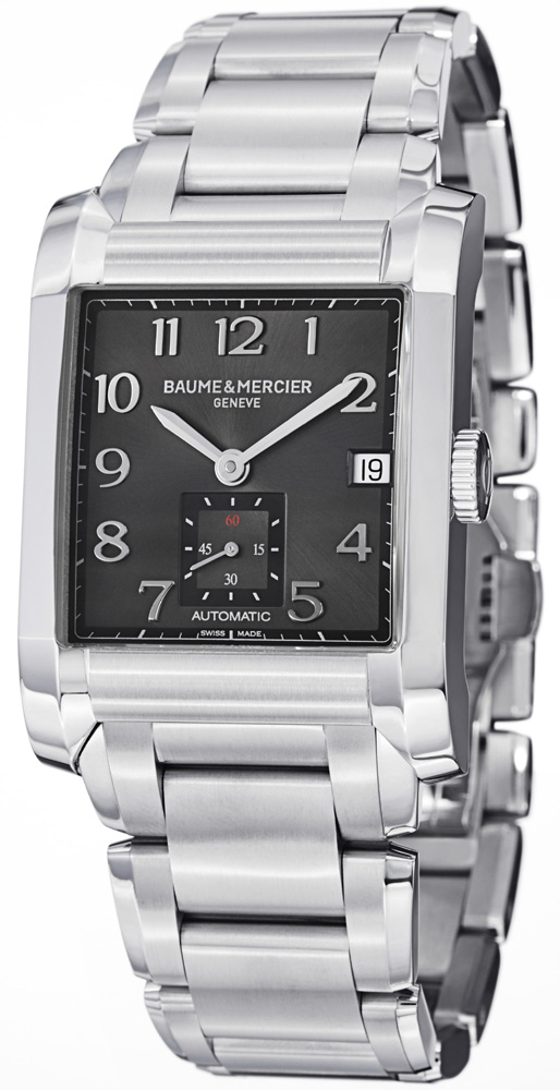 Baume & Mercier Hampton Rectangular Self-winding Automatic Grey Mens Watch MOA10048 