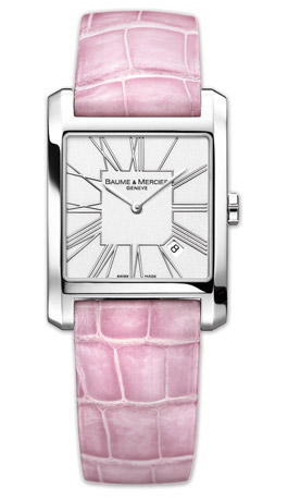 Baume & Mercier Hampton Square Battery Operated Quartz White Ladies Watch MOA8742 