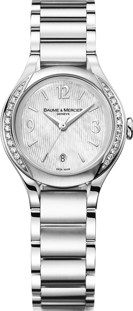 Baume & Mercier Ilea Battery Operated Quartz Pearl White Ladies Watch MOA8771 