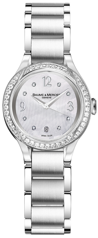 Baume & Mercier Ilea Battery Operated Quartz Pearl White Ladies Watch MOA8772 